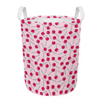 Cartoon Lollipop Pattern Print Round Laundry Basket