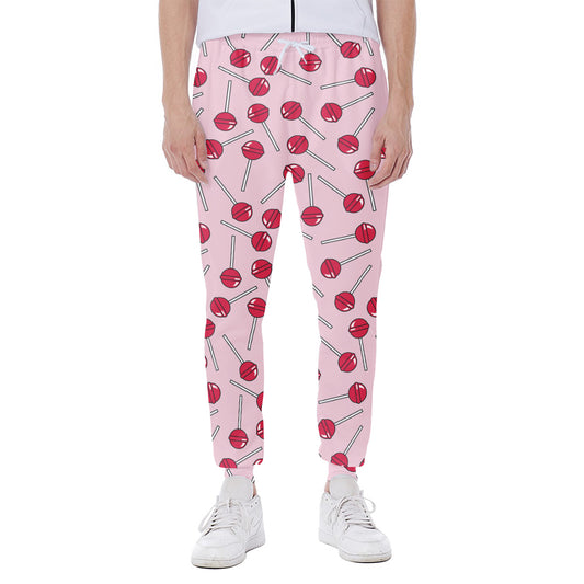 Cartoon Lollipop Pattern Print Scuba Joggers