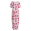 Cartoon Lollipop Pattern Print Short Sleeve Long Nightdress