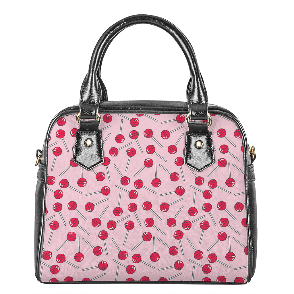 Cartoon Lollipop Pattern Print Shoulder Handbag
