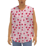 Cartoon Lollipop Pattern Print Sleeveless Baseball Jersey