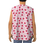 Cartoon Lollipop Pattern Print Sleeveless Baseball Jersey