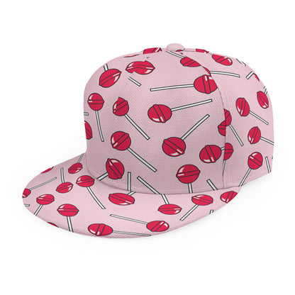 Cartoon Lollipop Pattern Print Snapback Cap