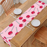 Cartoon Lollipop Pattern Print Table Runner