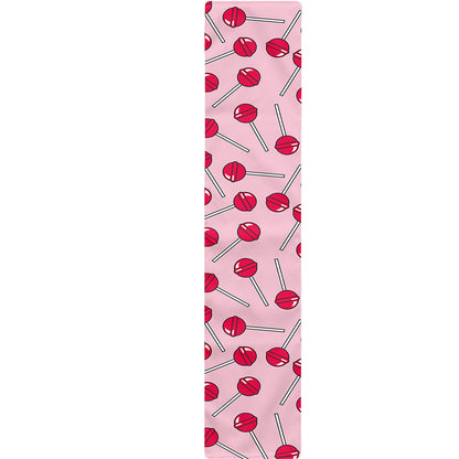 Cartoon Lollipop Pattern Print Table Runner