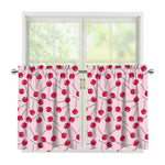Cartoon Lollipop Pattern Print Tier Curtains