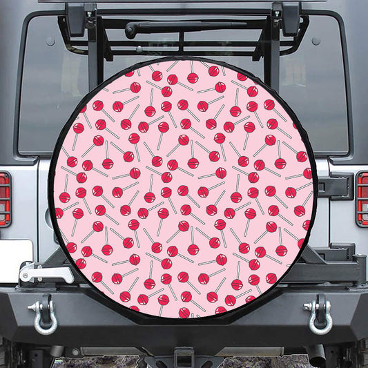Cartoon Lollipop Pattern Print Tire Cover