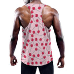 Cartoon Lollipop Pattern Print Training Tank Top