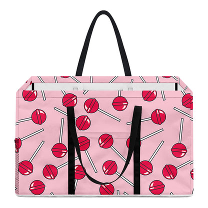 Cartoon Lollipop Pattern Print Utility Tote Bag