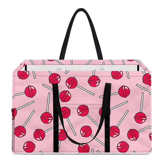 Cartoon Lollipop Pattern Print Utility Tote Bag