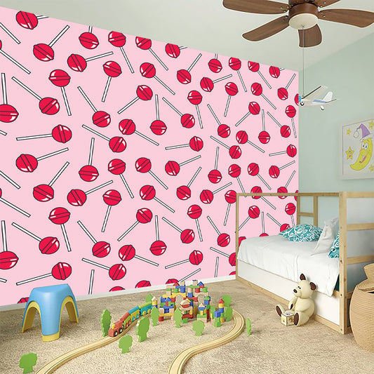 Cartoon Lollipop Pattern Print Wall Sticker