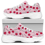 Cartoon Lollipop Pattern Print White Chunky Shoes