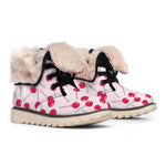 Cartoon Lollipop Pattern Print Winter Boots