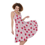Cartoon Lollipop Pattern Print Women's Sleeveless Dress