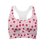 Cartoon Lollipop Pattern Print Women's Sports Bra