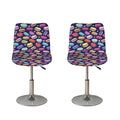 Cartoon Macaron Pattern Print Bar Stool Covers