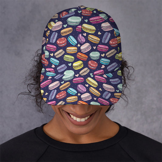 Cartoon Macaron Pattern Print Baseball Cap