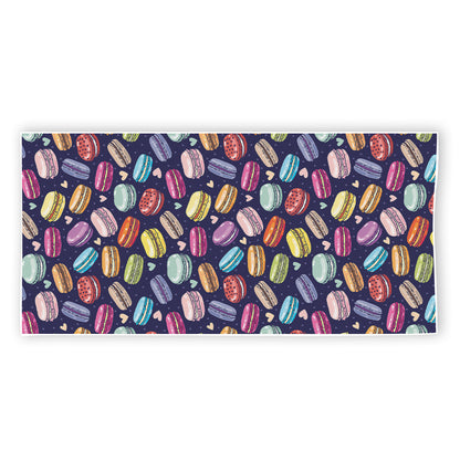 Cartoon Macaron Pattern Print Beach Towel