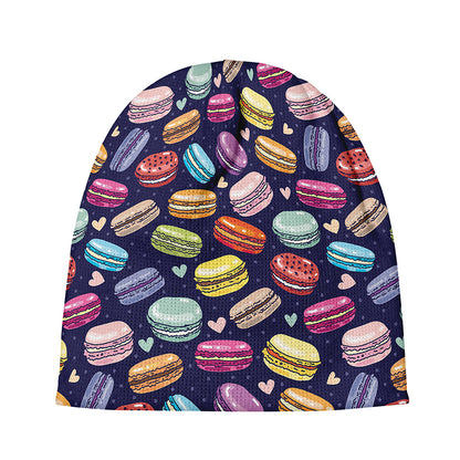 Cartoon Macaron Pattern Print Beanie