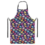 Cartoon Macaron Pattern Print Bib Apron With Pocket