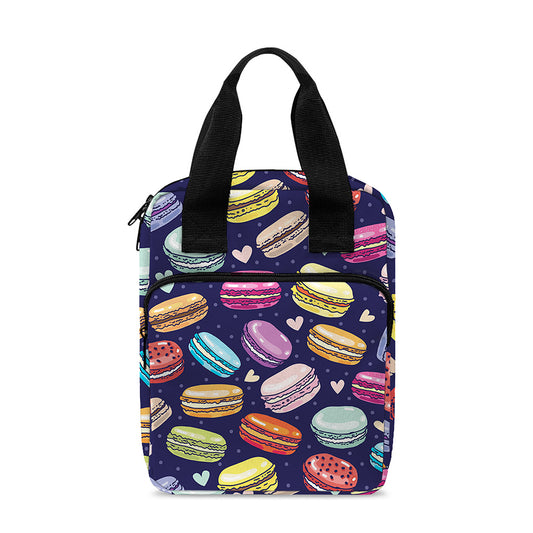 Cartoon Macaron Pattern Print Bible Tote Bag