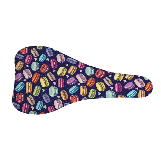 Cartoon Macaron Pattern Print Bicycle Seat Cover