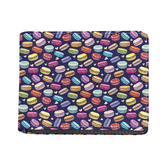Cartoon Macaron Pattern Print Bifold Wallet
