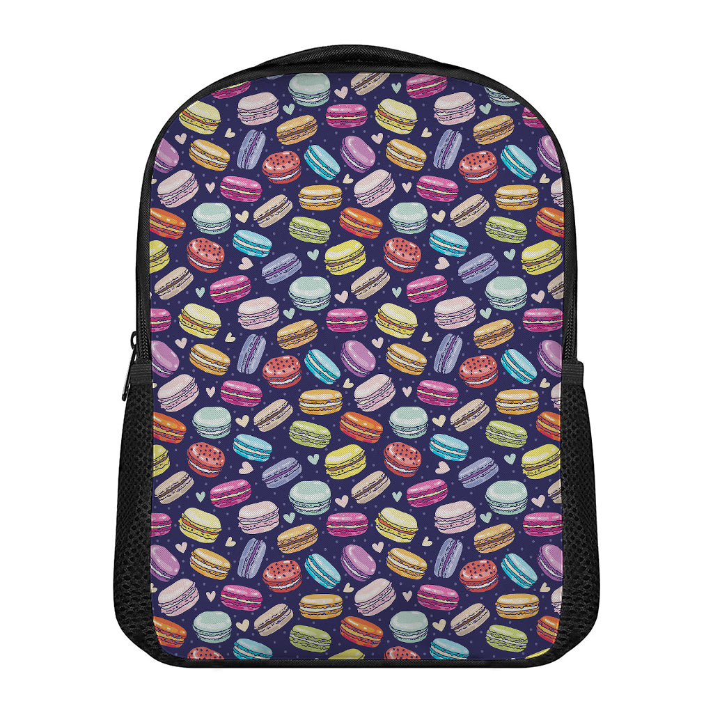 Cartoon Macaron Pattern Print Casual Backpack