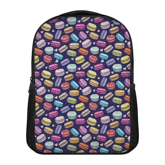 Cartoon Macaron Pattern Print Casual Backpack