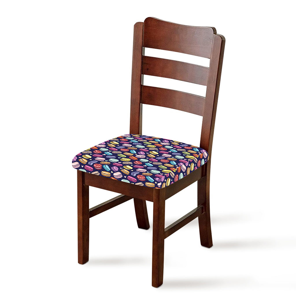 Cartoon Macaron Pattern Print Chair Cushion Cover