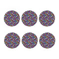 Cartoon Macaron Pattern Print Coaster Set