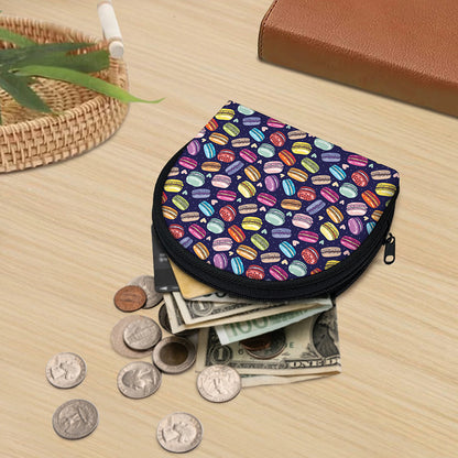 Cartoon Macaron Pattern Print Coin Purse
