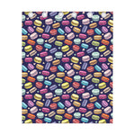 Cartoon Macaron Pattern Print Curtain