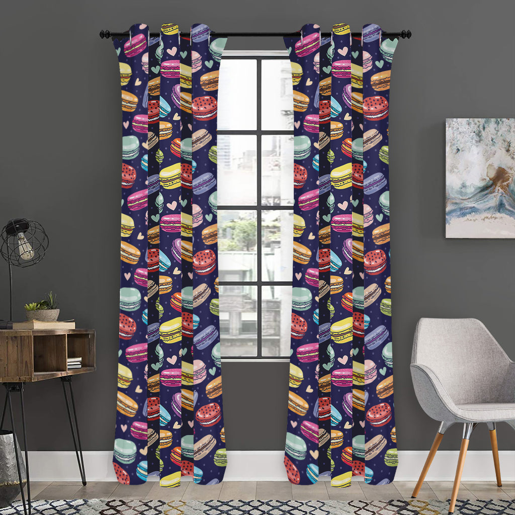 Cartoon Macaron Pattern Print Curtain