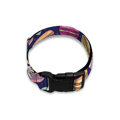 Cartoon Macaron Pattern Print Dog Collar