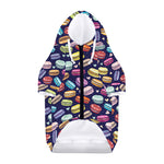 Cartoon Macaron Pattern Print Dog Zip Up Hoodie