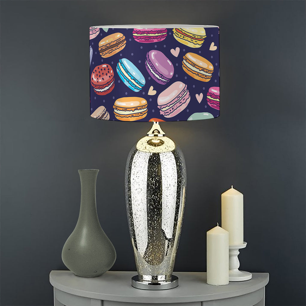 Cartoon Macaron Pattern Print Drum Lamp Shade