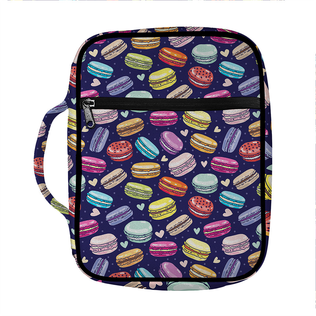 Cartoon Macaron Pattern Print Front Pocket Bible Bag