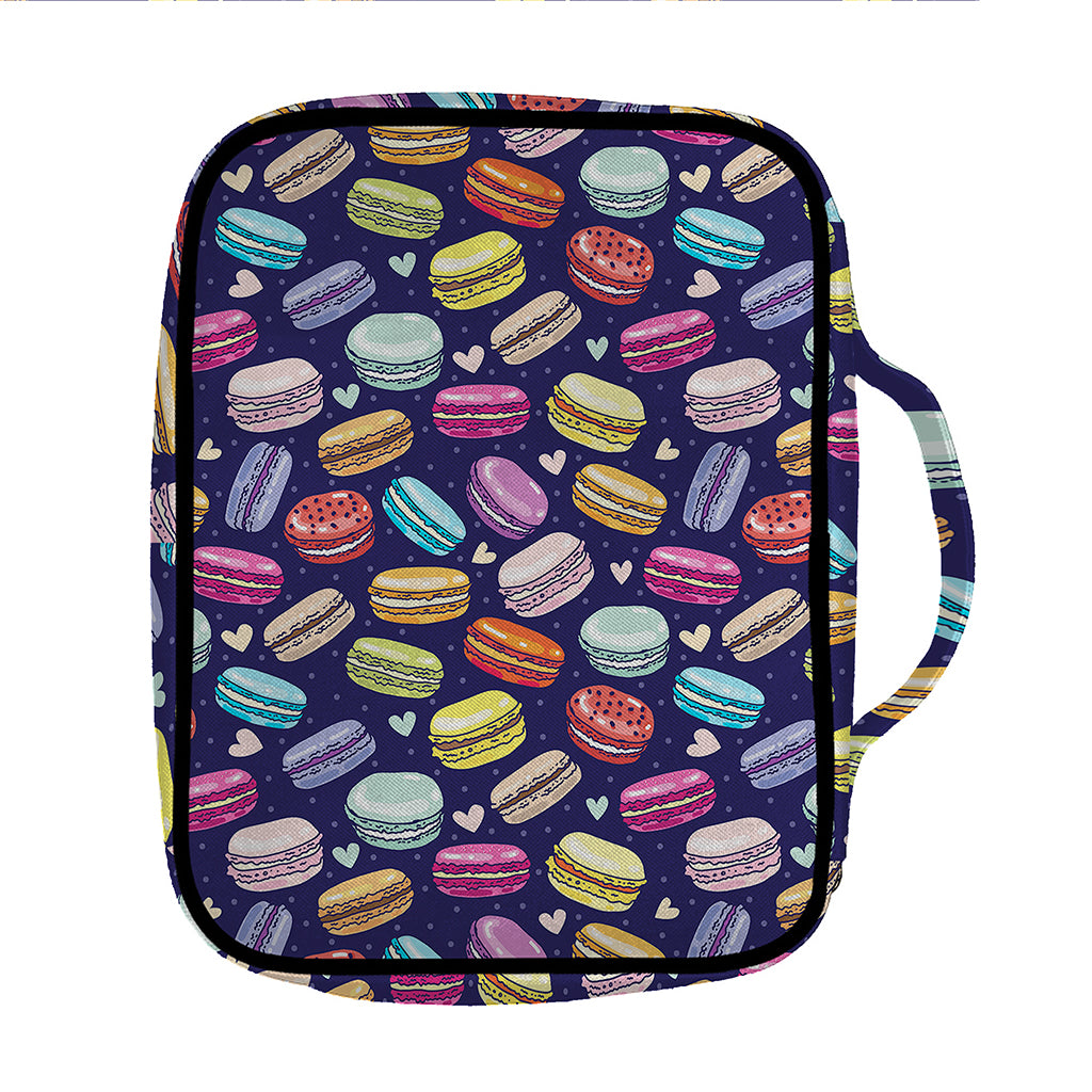Cartoon Macaron Pattern Print Front Pocket Bible Bag