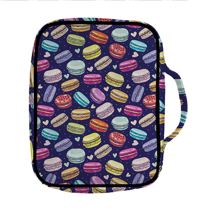 Cartoon Macaron Pattern Print Front Pocket Bible Bag