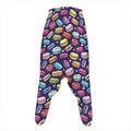 Cartoon Macaron Pattern Print Hammer Pants