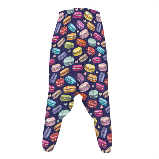 Cartoon Macaron Pattern Print Hammer Pants