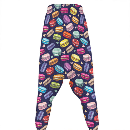 Cartoon Macaron Pattern Print Hammer Pants