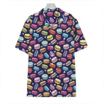 Cartoon Macaron Pattern Print Hawaiian Shirt