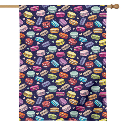 Cartoon Macaron Pattern Print House Flag
