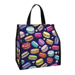Cartoon Macaron Pattern Print Insulated Lunch Tote