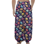 Cartoon Macaron Pattern Print Lantern Pants