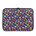 Cartoon Macaron Pattern Print Laptop Sleeve