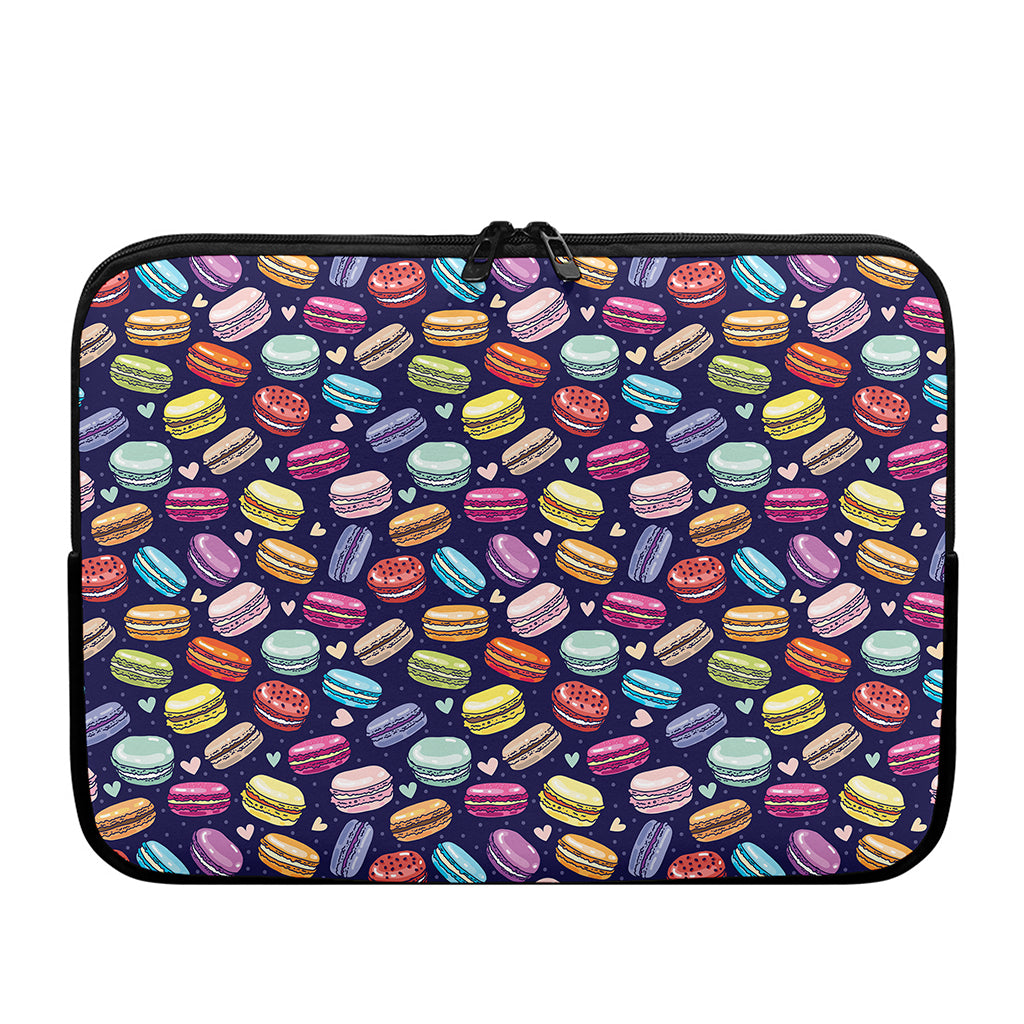 Cartoon Macaron Pattern Print Laptop Sleeve