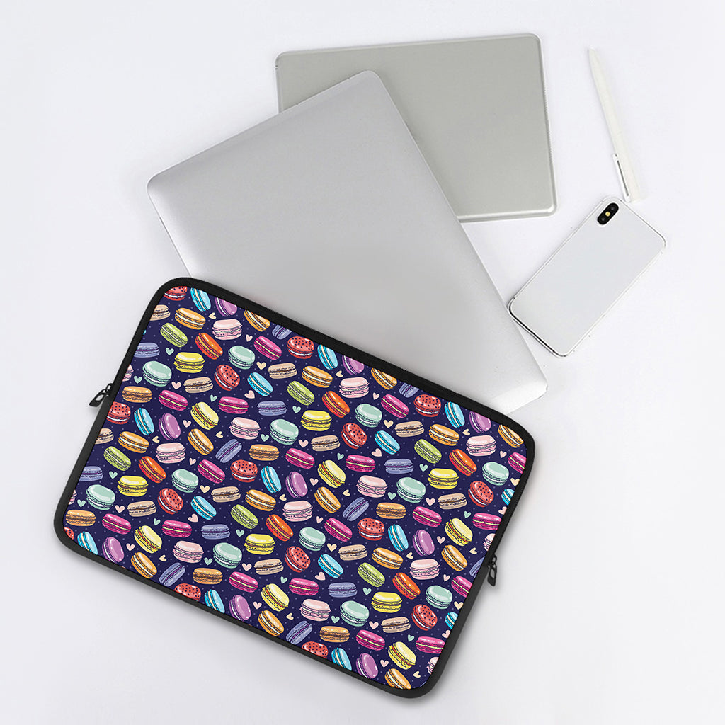 Cartoon Macaron Pattern Print Laptop Sleeve